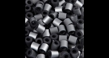 Strijkkralen, afm 5x5 mm, gatgrootte 2,5 mm , zilver (32262), 1100 stuk