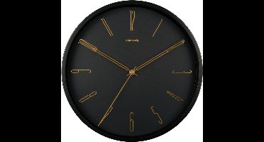 Karlsson Wandklok Belle - Zwart - Ø35cm - Wandklok Scandinavisch,Modern