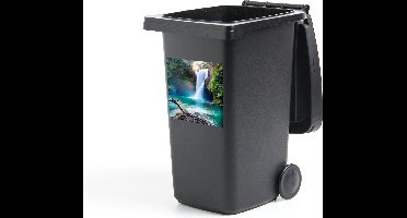 Container sticker Waterval - Stenen - Landschap - Planten - Water - 40x40 cm - Kliko sticker