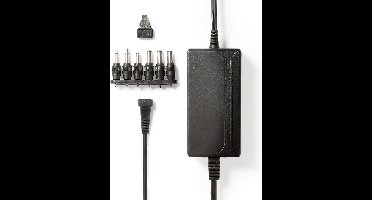 Nedis Universele AC-Stroomadapter - 27 W - 3 - 12 V DC - 3.60 m - 2.25 A - 6 plug(s) - Zwart