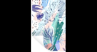 Muurstickers - Sticker Folie - Zomer - Blad - Vlek - 20x30 cm - Plakfolie - Muurstickers Kinderkamer - Zelfklevend Behang - Zelfklevend behangpapier - Stickerfolie