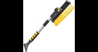 ProPlus Sneeuwborstel met raamtrekker en ijskrabber - telescopische steel - soft grip - draaibaar borsteldeel