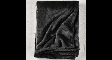 De Witte Lietaer Fleece deken Snuggly Black- 150 x 200 cm - Zwart