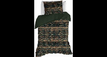 De Witte Lietaer Dekbedovertrek Rufus Khaki - Eenpersoons - 140 x 200/220 cm - Katoen Flanel