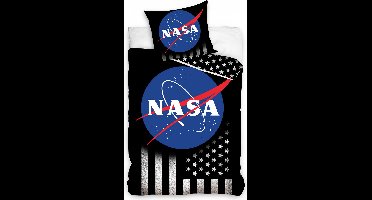 Carbotex Dekbedovertrek Nasa 140 X 200 Cm Katoen Zwart/blauw