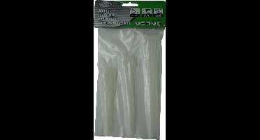 Hofftech Kabelbinders set - 75 stuks - wit - diverse maten - sterk en duurzaam