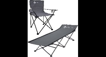 Eurocatch Campingstoel & Opvouwbaar Veldbed - Festival set - Campingset