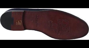 Suede Perforated Loafers Flat Heel - Blue