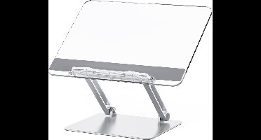 Boekenstandaard - aluminium - verstelbaar - opvouwbaar - voor kookboeken - leerboeken - bureaustandaard - displayhouder - laptops - tablets