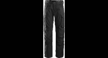 Snickers 6801 Service Broek met Kniestukzakken - Zwart/Zwart - 160