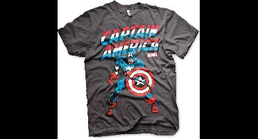 Marvel Captain America Heren Tshirt -M- Captain America Grijs
