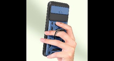 Mayaxess, Ringhoes voor Google Pixel 8a Schokbescherming met camera-afdekking, Nachtblauw