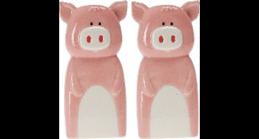 Waterverdamper radiator - 2x - varken - kunststeen - kinderkamer - 18 cm - luchtbevochtiger