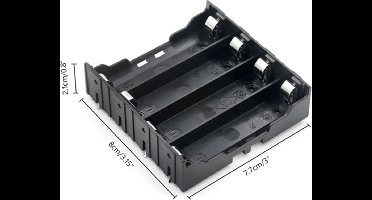 Batterijhouder 3.7V 4x 18650 voor PCB montage