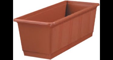 Plantenbak terracotta rechthoekig 40 x 17,5 x 14,5 cm - Bloembakken/plantenbakken voor binnen/buiten