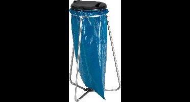 Afvalstandaard voor afvalzak van 120 liter, met zwart deksel