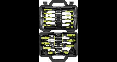 Precisieschroevendraaierset - 58-delig - Zwart/groen