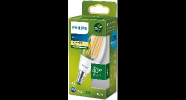 Philips Ultra Efficient LED kaarslamp Transparant - 40 W - E14 - Warmwit licht
