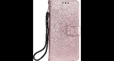 Shop4 - Samsung Galaxy M51 Hoesje - Wallet Case Mandala Patroon Rosé goud