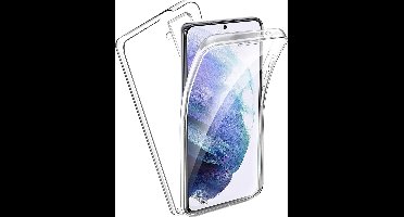 Hoesje geschikt voor Samsung Galaxy S21 Plus - 360 Graden Case 2 in 1 Hoes Transparant + Ingebouwde Siliconen TPU Cover Screenprotector
