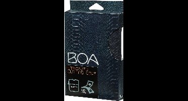 Sibel Boa Kaplaken met Relief en Drukknopen Zwart