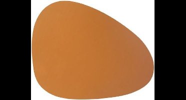 Placemat Leatherlook Camel 30.5x39cm Oval Organic