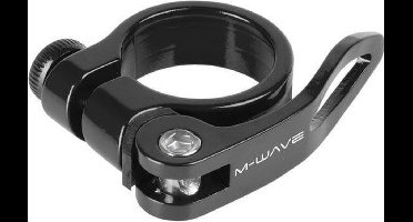 M-WAVE ZADELPENKLEM MET SNELSPANNER 34.9 ZWART 250987 BLISTER