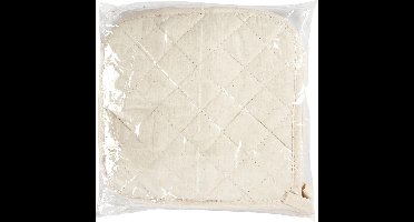 Pannenlappen, afm 20x20 cm, 115 gr, licht naturel, 4 stuk/ 1 doos