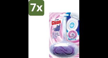 7 x At Home - Clean - Toiletblok - 3in1 Active - Lavender Power - Neutraliseert & Reinigt - 1 Blok - Toiletblok - Toilet Reinigen - Toilet Fris - Toilet Geuren Neutraliseren - Toilet Hygiëne