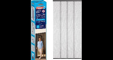 tesa INSECT STOP Lamella Curtain - lamellengordijn hor 4-delig voor deuren, zonder boren, antraciet - 120 x 250 cm