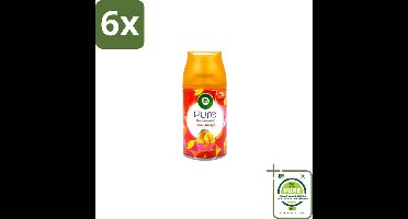 Air Wick – Luchtverfrisser Navulling – Island Mango – 250 ml - Voordeelverpakking - 6 stuks - Luchtverfrisser - Tropische geur