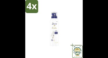 Dove Shower Foam Deeply Nourishing Cotton Oil 200 ml - Voordeelverpakking - 4 stuks - Katoenzaadolie - Hydratatie