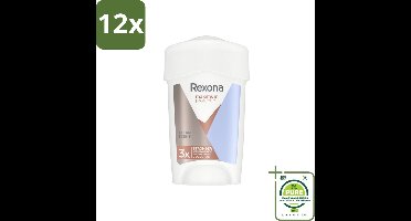 Rexona Deodorant Stick Cream Maximum Protection Clean Scent 45 ml - Voordeelverpakking - 12 stuks - Anti-transpirant vrouw - Zweetvocht