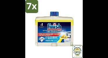 7 x Finish Integrale Machinereiniger Citroen 250 ml - Grootverpakking - Vaatwasmiddel - Vaatwasser Reinigen - Vaatwasser Onderhoud - Vaatwasser Reinigingsmiddel - Vaatwasser Kalk
