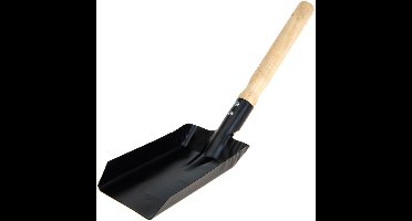 Barbecue/BBQ schep - zwart - metaal - 37 cm - Kolen/briquetten scheppen