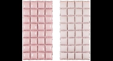 Folieballongordijn roze dubbelzijdig bedrukt 1,1m