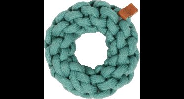 Ben gevlochten ring XS - 13x10mm blauw