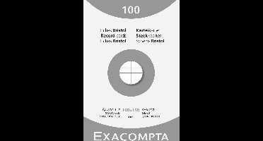 Exacompta 10x etui 100 steekkaarten bristol - geruit 5x5 niet geperforeerd 100x150mm - Wit - 13202E