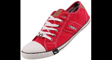 Mustang heren sneaker van canvas rood