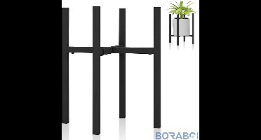 Plantenstandaard - Verstelbaar - 40 cm - Zwart - Metaal