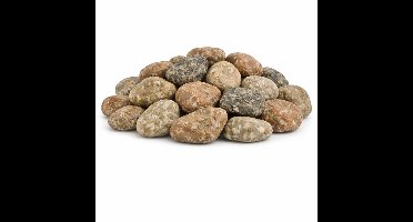 Home & Styling decoratie stenen - 4x - groot - 650ml - roestbruin mix - hobby steentjes - sier stenen