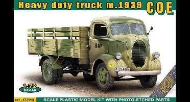 ACE Modelbouwpakket Auto - 72590 Ford COE Heavy Duty Truck m.1939 - Amerikaanse Vrachtwagen Plastic - 1:72 - Modelbouw
