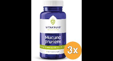 3x Vitakruid Mucuna Pruriens 400 mg (60 vega capsules)