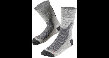 Xtreme Sockswear Wandelsokken - 2 Paar – Wandel Sokken Unisex – Katoen met Coolmax – Multi Grijs – Maat 45/47