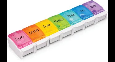 Pillendoosje week met drukknoppen - 7 kleuren - Aidapt