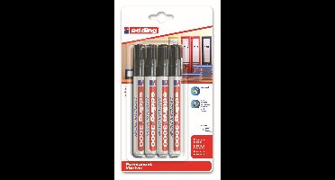 Viltstift edding 3000 rond 1.5-3mm zwart | 10 stuks