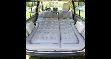 Core® Auto Matras - Auto Luchtbed - Opblaasbed Auto - Met Pomp - Lightgrijs- 170cm x130cm x12cm