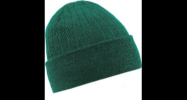 New Age Devi - Warme Thermo Ski Beanie - Fles groen