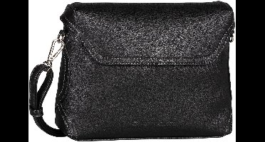 TOM TAILOR schoudertas Joel Flap Bag No Zip Black zwart