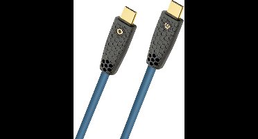 Oehlbach D1C9576 USB-C-kabel USB-C stekker 1 m Petrol Afscherming gevlochten, TPE-mantel